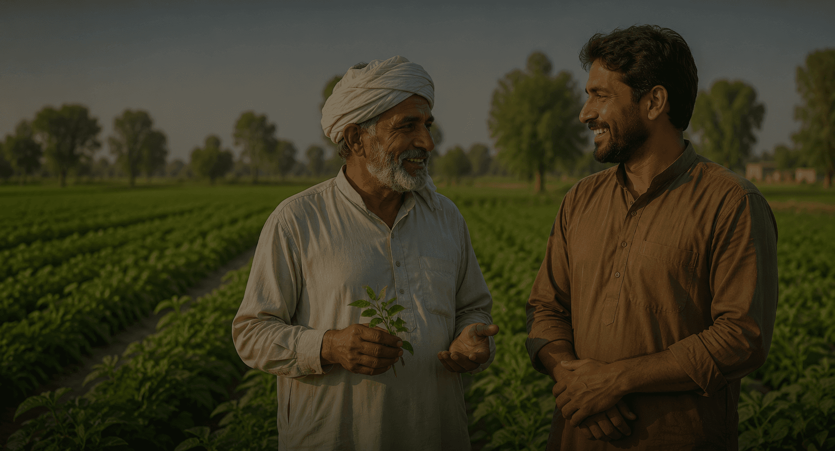 Farmers in field